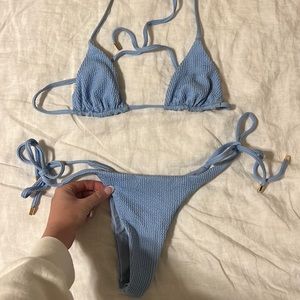 Monday swimwear bikini blue worn twice